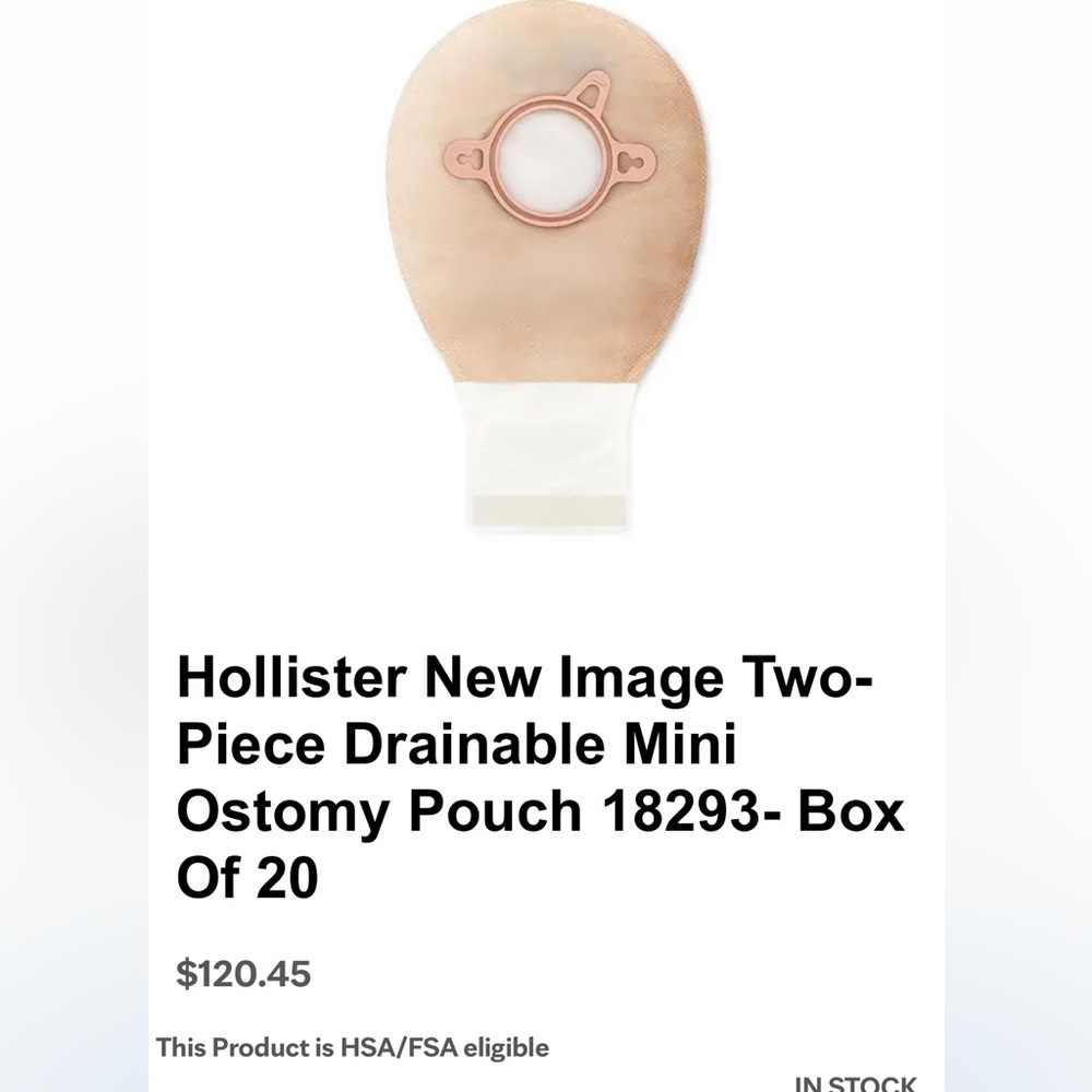 Hollister Drainable 7"L 2pc System Ostomy Pouch 7 Inch Length 18293 20 count - Picture 9 of 9